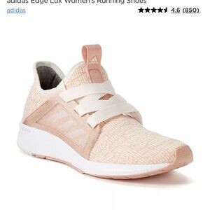 Adidas Women's Edge Lux Athletic Shoes - Light Pink and White